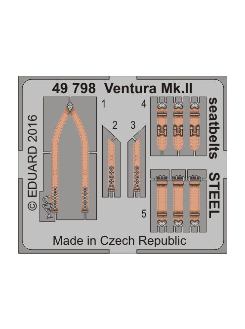 Eduard - Ventura Mk.II seatbelts STEEL f.Revell 