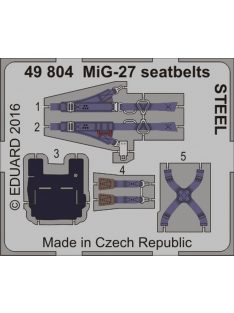 Eduard - MiG-27 seatbelts STEEL for Trumpeter 