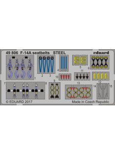 Eduard - F-14A seatbelts STEEL for Tamiya 