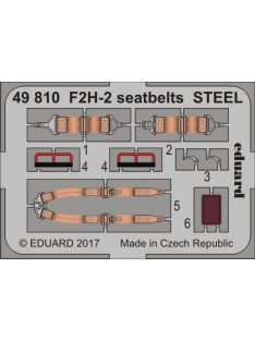 Eduard - F2H-2 seatbelts STEEL for KittyHawk 