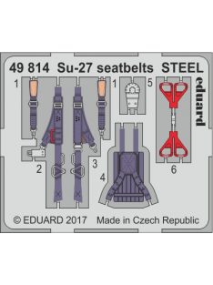 Eduard - Su-27 seatbelts STEEL for Hobby Boss 