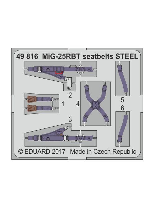 Eduard - MiG-25RBT seatbelts STEEL for ICM 