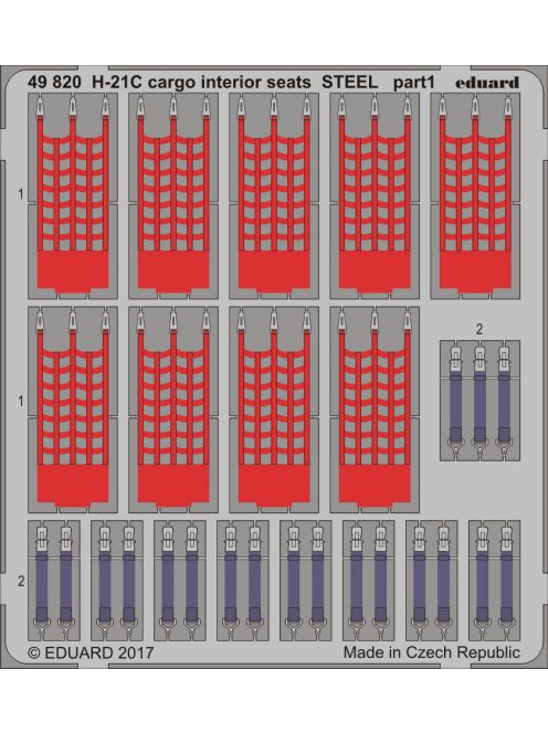 Eduard - H-21C cargo interior seats STEEL f.Itale 