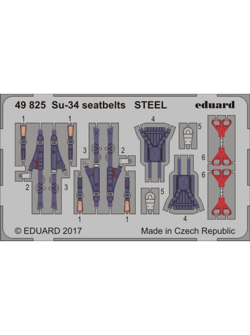 Eduard - Su-34 seatbelts STEEL for Hobby Boss 