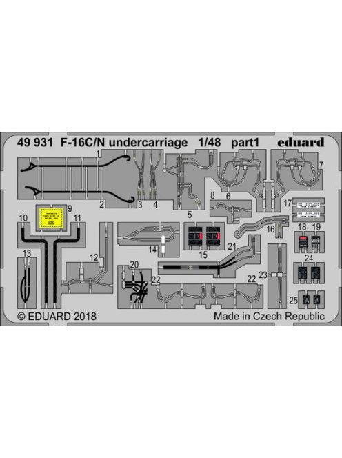 Eduard - F-16C/N undercarriage for Tamiya 