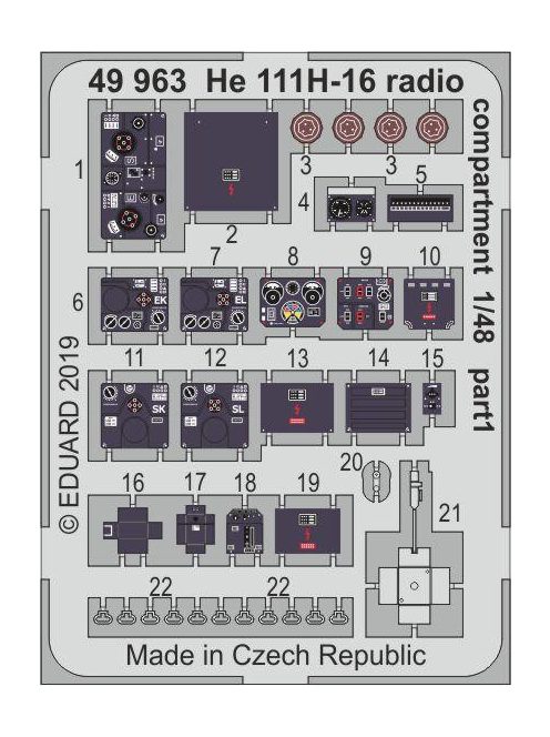 Eduard - He 111H-16 radio compartment f.ICM 