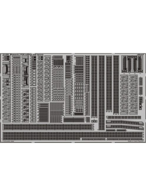Eduard - Bismarck railings and turrets for Revell