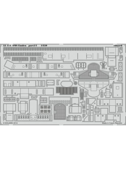 Eduard - SMS Emden part 1 1/350 for Revell 