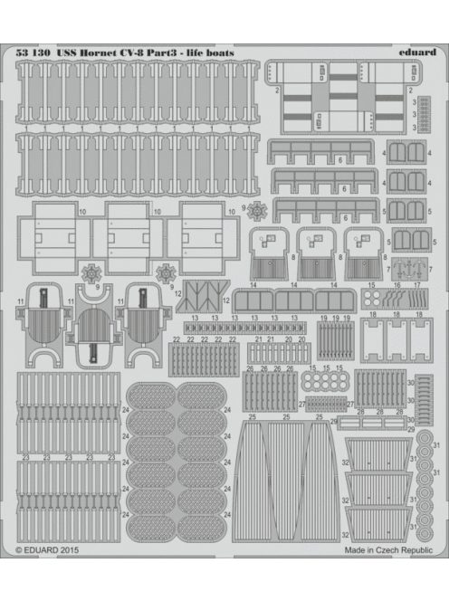 Eduard - USS Hornet CV-8 part3-life boats f.Merit 