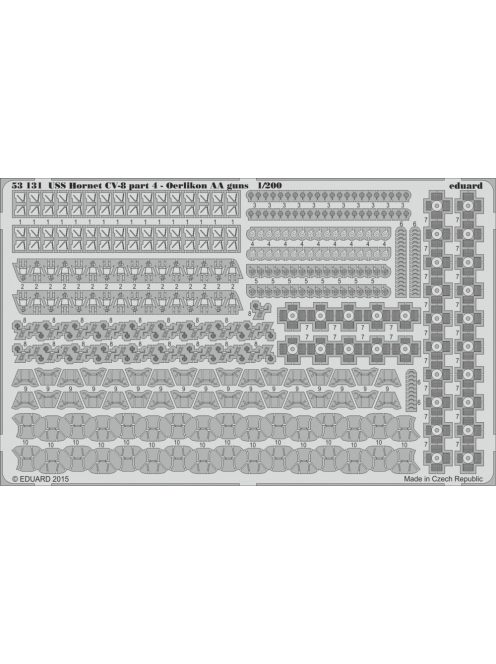 Eduard - USS Hornet CV-8 part 4-Oerlikon AA guns 