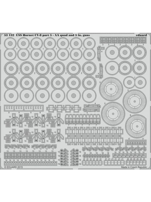 Eduard - USS Hornet Cv-8 part 5-AA Quad a.5 in gu 