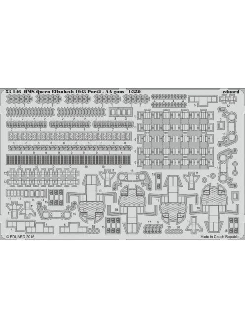 Eduard - HMS Queen Elizabeth 1943pt 2-AA guns f.T for Trumpeter