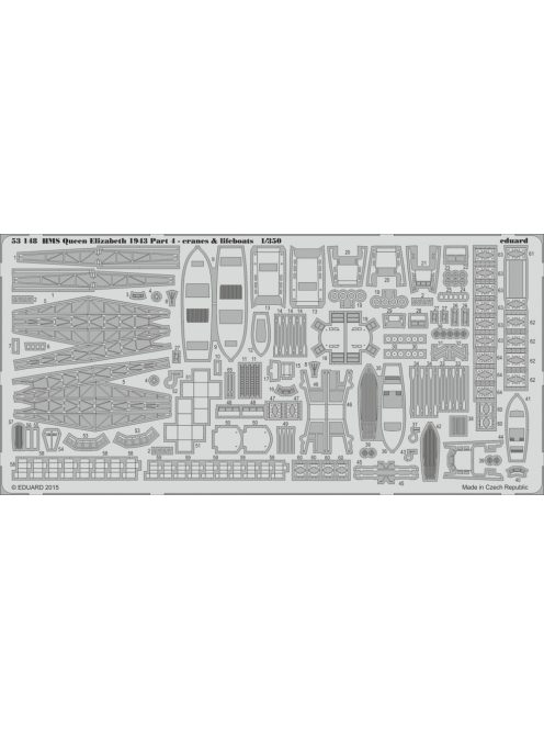 Eduard - HMS Queen Elizabeth 1943 pt4-cranes&life for Trumpeter