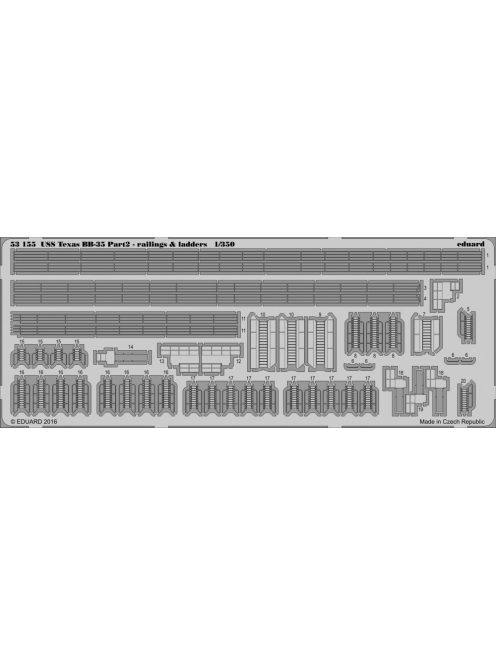 Eduard - USS Texas BB-35 pt2-raillings&ladders fT 