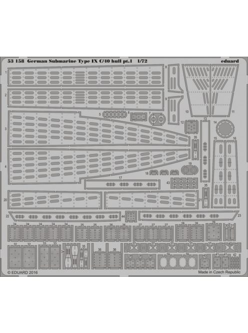 Eduard - German Submarine Type IX C/40 hull pt.1 for Revell