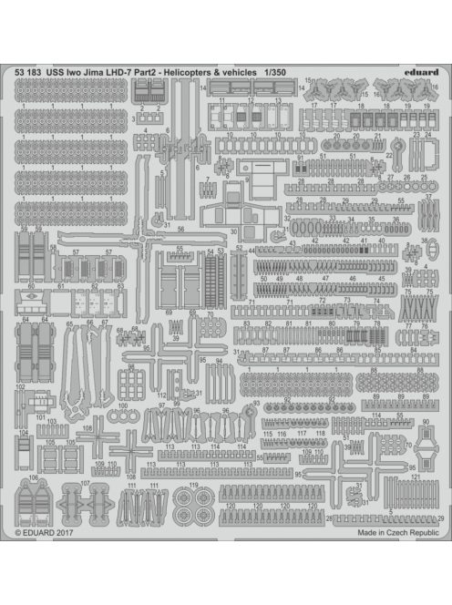 Eduard - USS Iwo Jima LHD-7 pt.2 helicopters & vehicles for Trumpeter