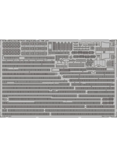 Eduard - USS Iwo Jima LHD-7 pt.4 railings &safety nets for  Trumpeter