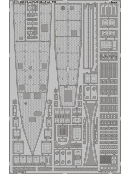 Eduard - DKM U-boat VIIc U-552 pt.1 hull f.Trumpe 