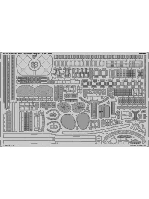 Eduard - RN Roma pt.1 main deck and guns f.Trumpe 