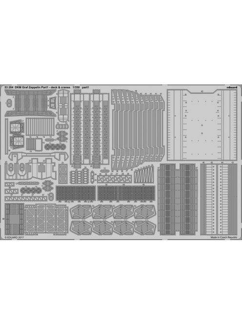 Eduard - DKM Graf Zeppelin pt.1 deck & cranes for Trumpeter