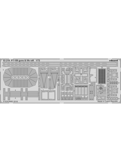 Eduard - PT-109 guns & life raft for Revell 