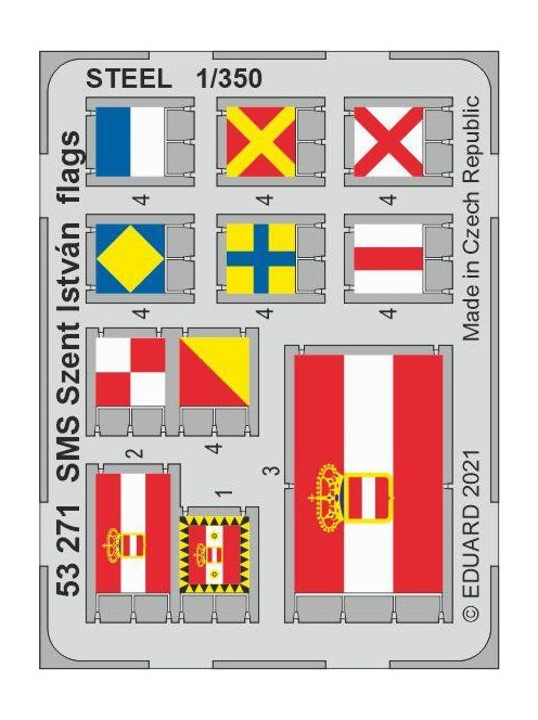 Eduard - Sms Szent Istvan Flags Steel 1/350 For Trumpeter