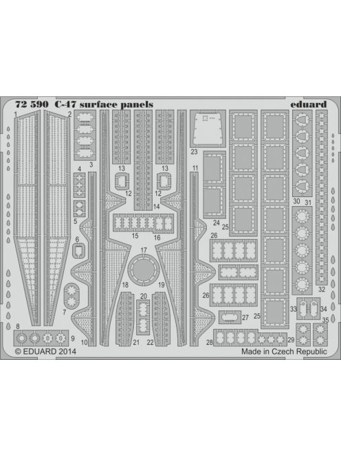 Eduard - C-47 surface panels for Airfix 