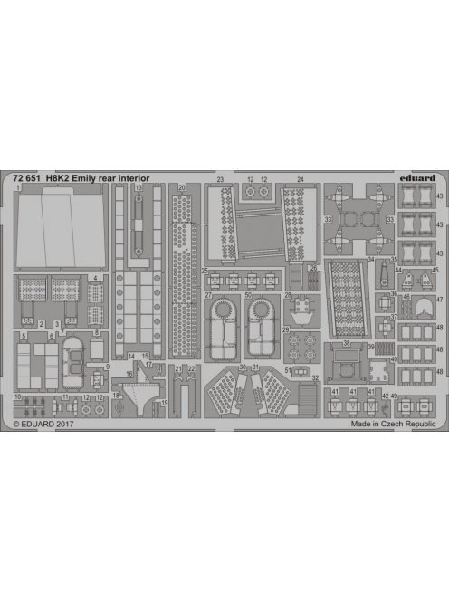 Eduard - H8K2 Emily rear interior for Hasegawa 