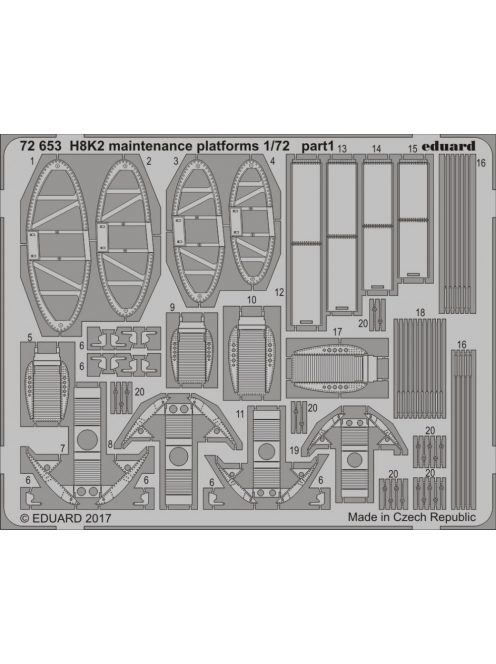 Eduard - H8K2 maintenance platforms for Hasegawa 