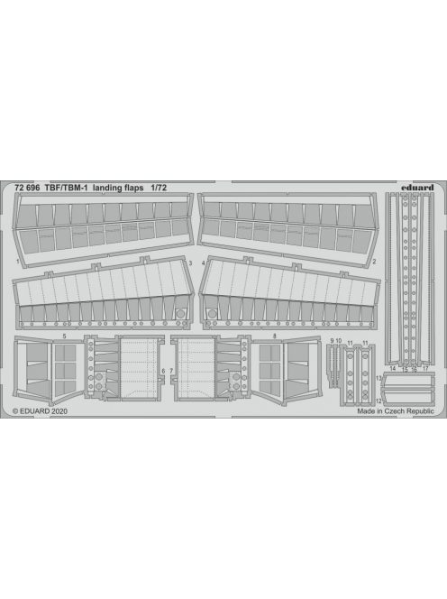 Eduard - TBF/TBM-1 Avenger landing flaps for Hasegawa 