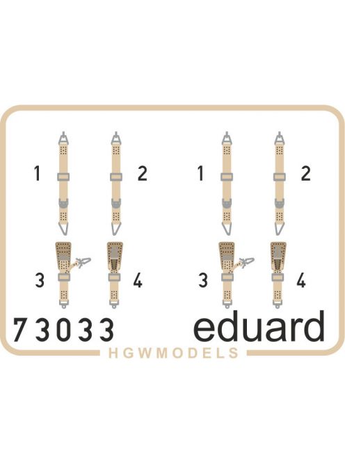 Eduard - Fw 190A-8 seatbelts SUPERFABRIC f.Eduard 