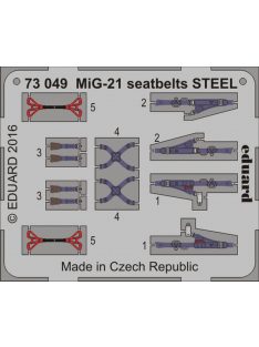 Eduard - MiG-21 seatbelts STEEL 