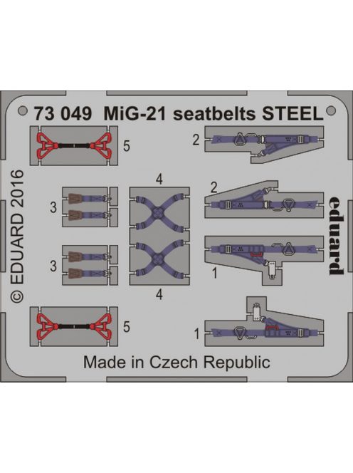 Eduard - MiG-21 seatbelts STEEL 