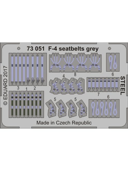 Eduard - F-4 seatbelts grey STEEL 