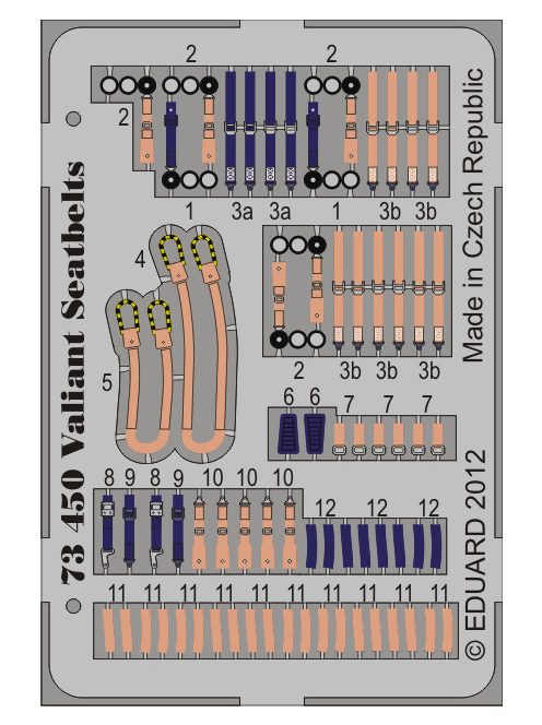 Eduard - Valiant seatbelts for Airfix 