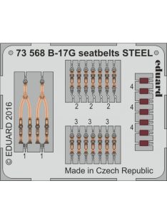 Eduard - B-17G seatbelts STEEL for Airfix 