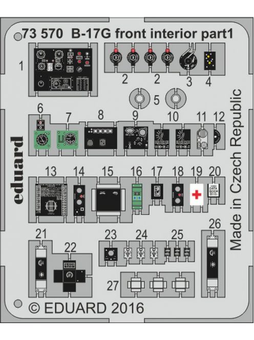 Eduard - B-17G front interior for Airfix 