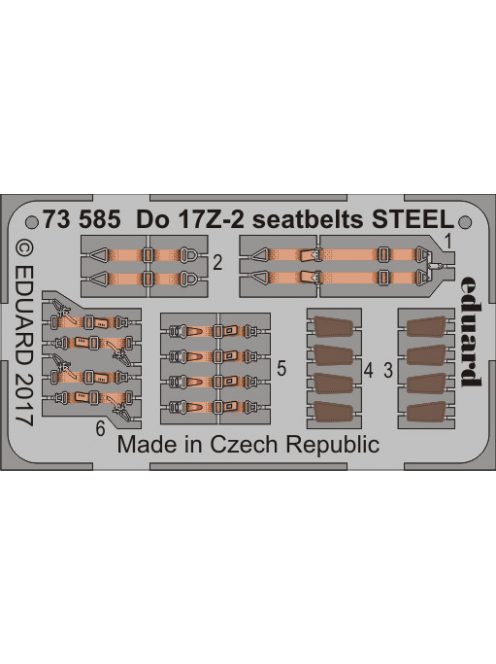 Eduard - Do 17Z-2 seatbelts STEEL for ICM 