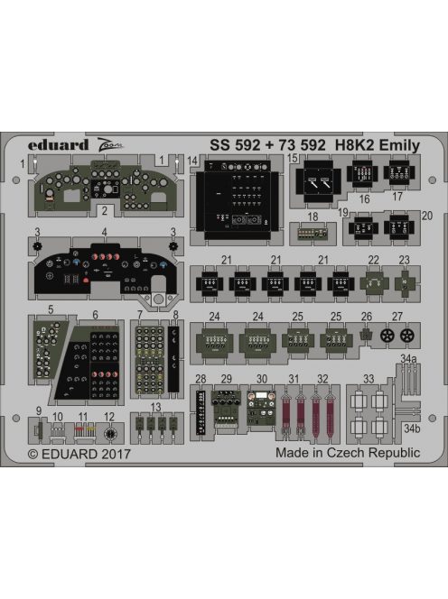 Eduard - H8K2 Emily cockpit interior for Hasegawa 