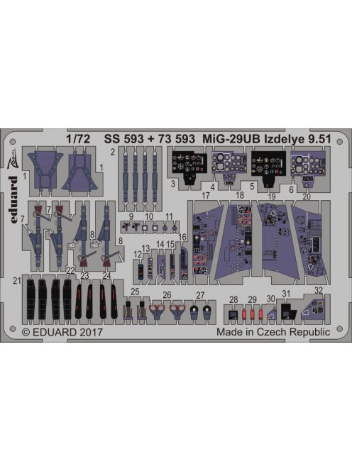 Eduard - MiG-29UB Izdelye 9.51 for Trumpeter 