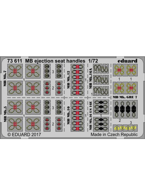 Eduard - MB ejection seat handles 