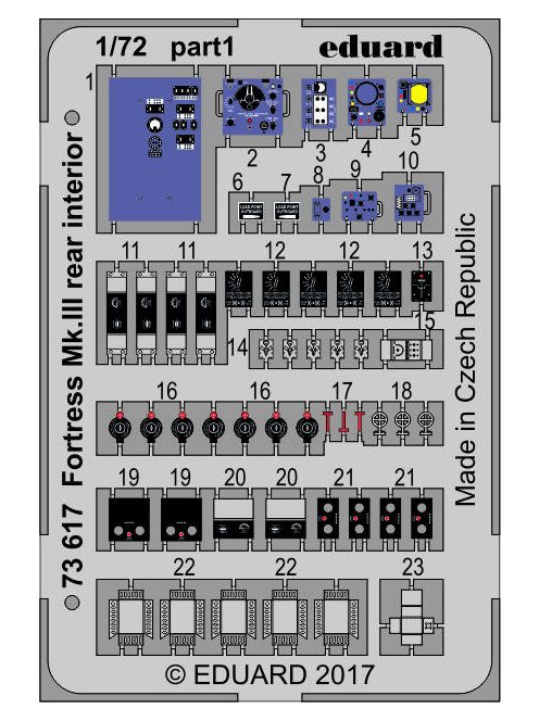 Eduard - Fortress Mk.III rear interior f.Airfix 