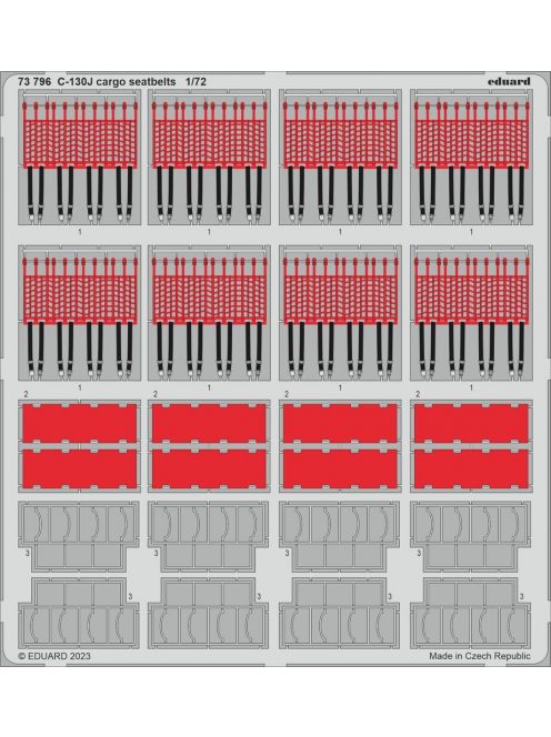 Eduard - C-130J cargo seatbelts 1/72 ZVEZDA