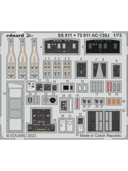 Eduard - AC-130J interior 1/72 ZVEZDA