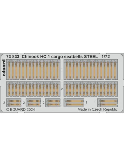 Eduard - Chinook HC.1 cargo seatbelts STEEL  AIRFIX