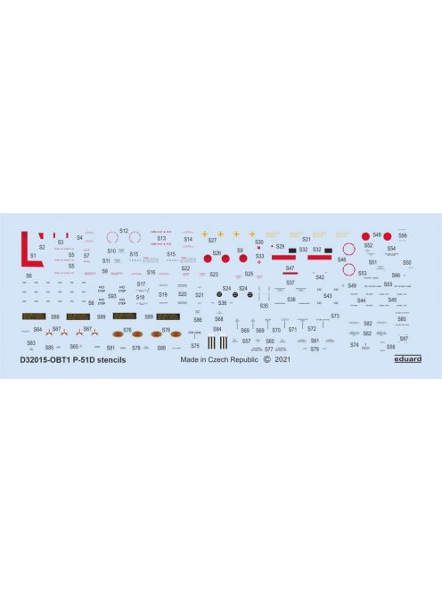 Eduard - P-51D Stencils For Revell/Tamiya