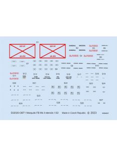 Eduard - Mosquito FB Mk.II stencils 1/32 for TAMIYA