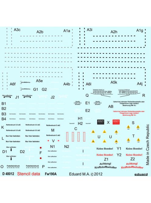 Eduard - Fw 190A stencils 