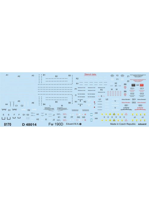 Eduard - Fw 190D stencils 