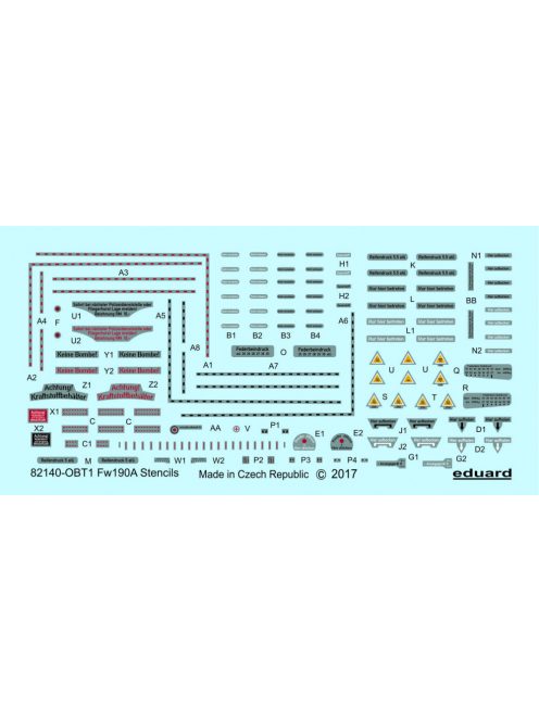 Eduard - Fw 190 A stencils for Eduard 